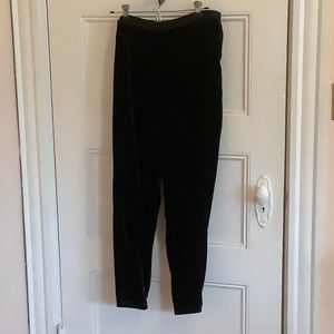 Eileen Fisher Black Velvet Slouchy Pants sz M